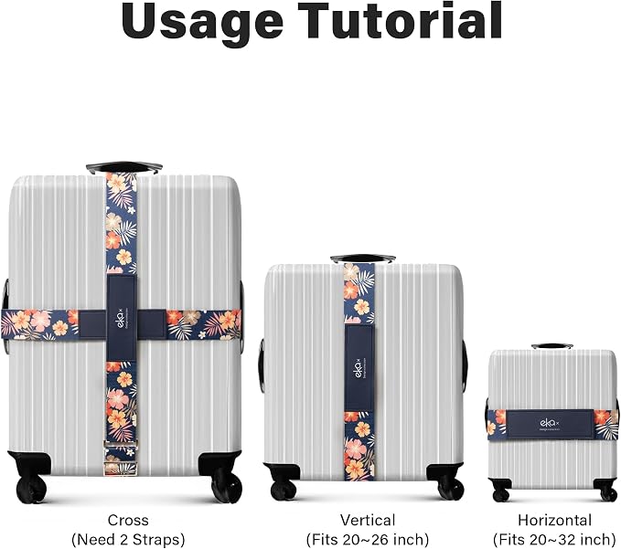 Luggage Straps for Suitcases, Adjustable Luggage Elastic Belt, Travel - Image 3