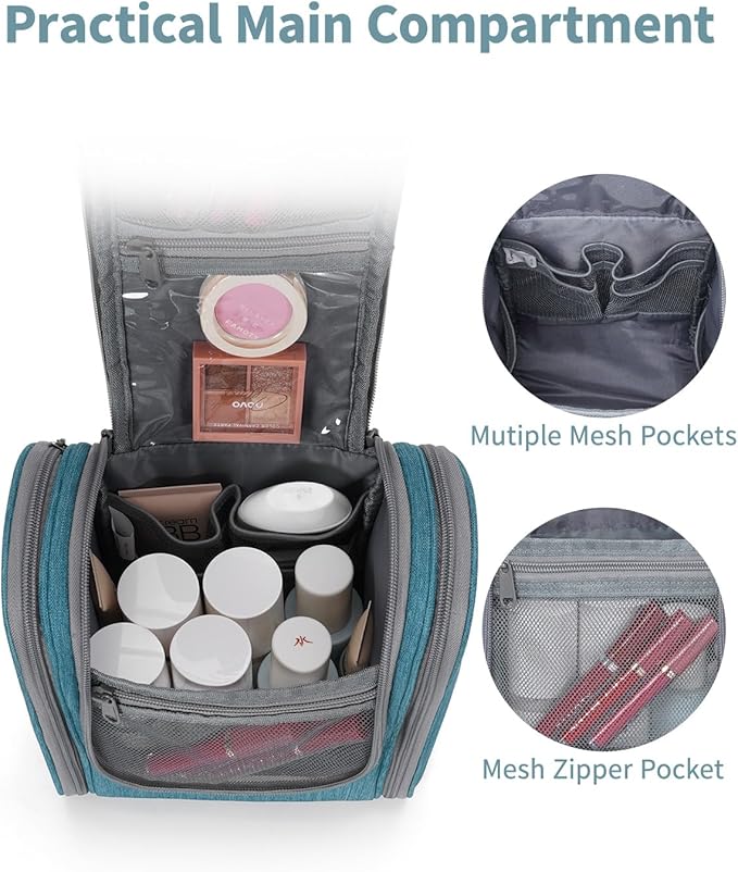 Narwey Small Hanging Travel Toiletry Bag Cosmetic Make up Organizer - Image 4