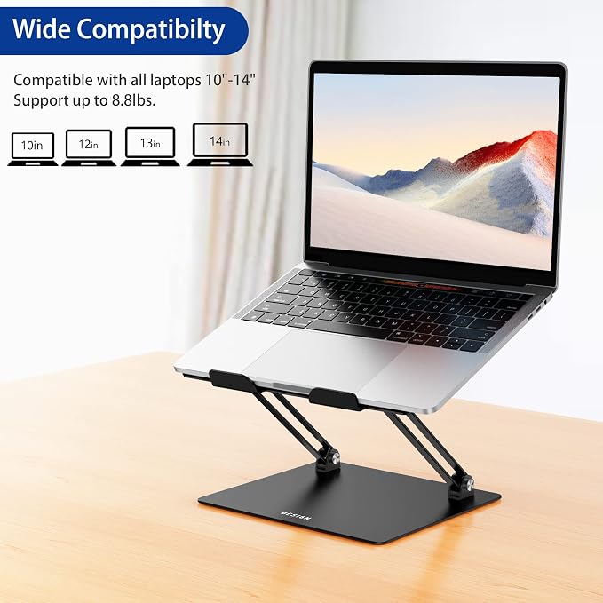 BESIGN LS10 Aluminum Laptop Stand, Ergonomic Adjustable Notebook Stand - Image 3