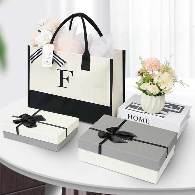 BAGAIL Initial Tote Bag, Personalized Birthday Gifts - Image 4