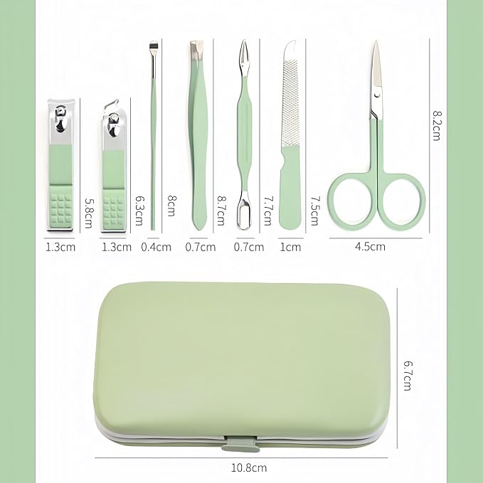 7pcs Manicure Set, Nail Clippers Kit, Stainless Steel Manicure Kit, Nail - Image 5