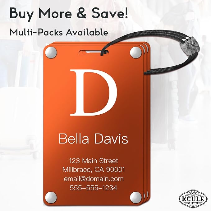 Personalized Luggage Tags: Custom Metal Luggage Tags - Image 2