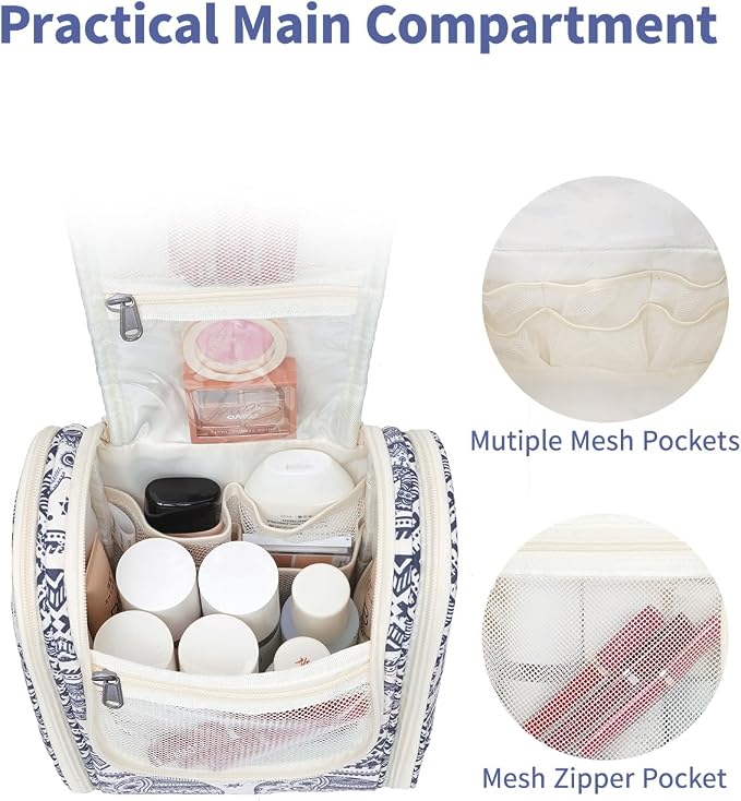 Narwey Small Hanging Toiletry Bag Women Travel Makeup Bag Organizer Toiletries - Image 3