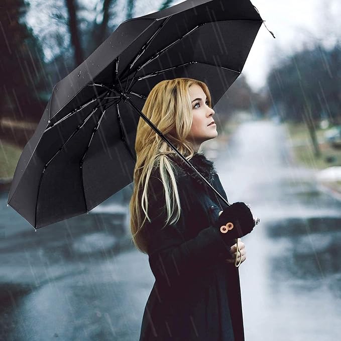Liberty Imports 3 Pack Windproof Travel Rain Umbrellas - Image 6