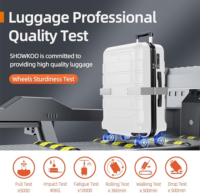 SHOWKOO Luggage Sets Expandable PC+ABS Durable Suitcase Sets Double Wheels TSA - Image 8
