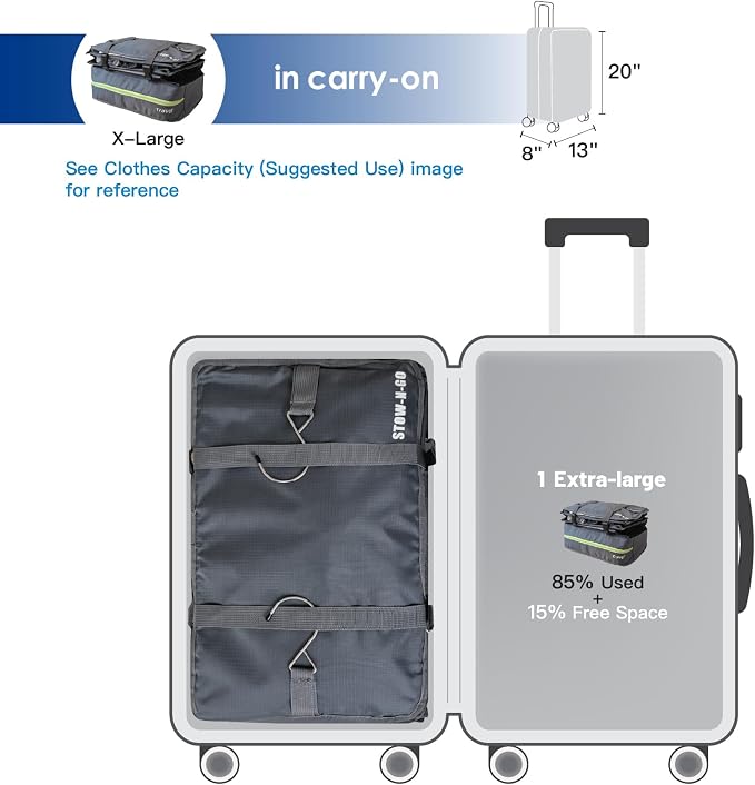 Stow-N-Go Portable Hanging Travel Shelves, Packing Organizer - Image 3