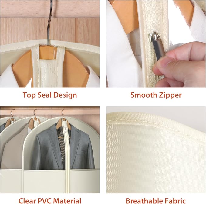 Univivi Suit Bags for Closet Storage, Garment Bag for Travel and Storage - Image 3