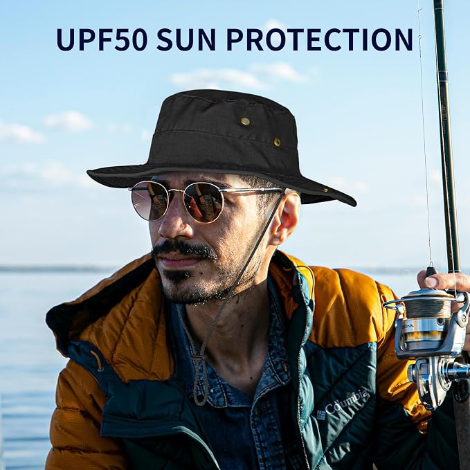 Sun Hats for Men Women Boonie Hat Foldable Fishing Hat UPF 50+ Bucket Hat for - Image 5