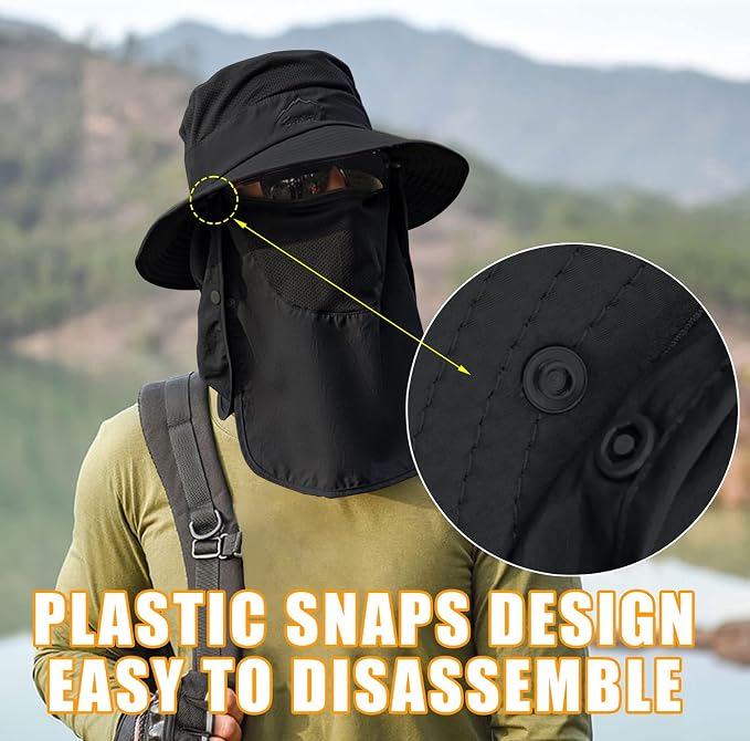 Sun Hats for Men Women Fishing Hat UPF 50+ Breathable Wide Brim Summer UV - Image 3