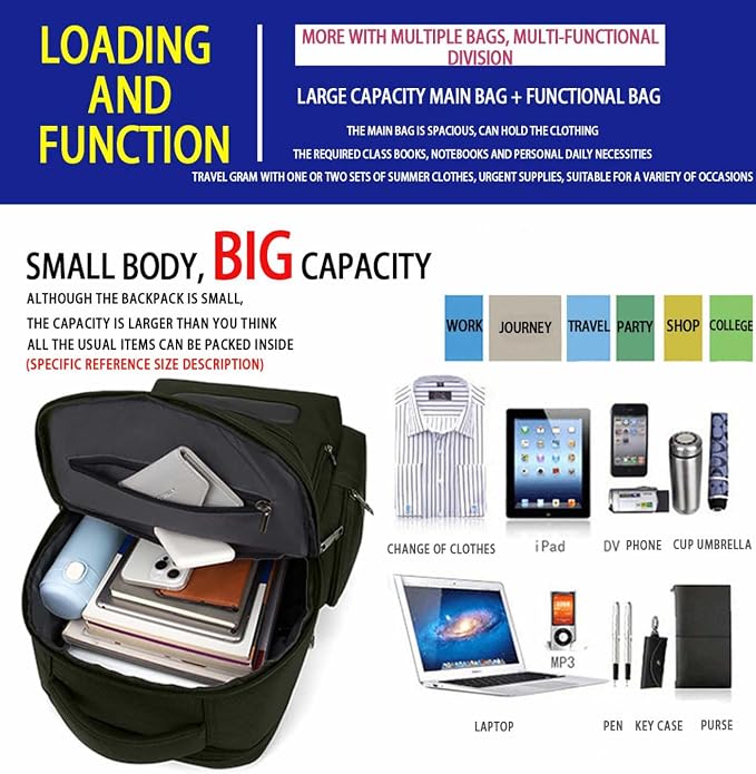 Men's Multilayer Backpack Business Casual Large Capacity Multifunctional Laptop - Image 2