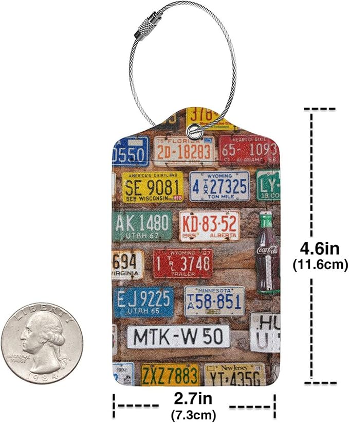 2 Pack Luggage Tags for Suitcases Women Men Kids, License Plates Bag Tags for - Image 4