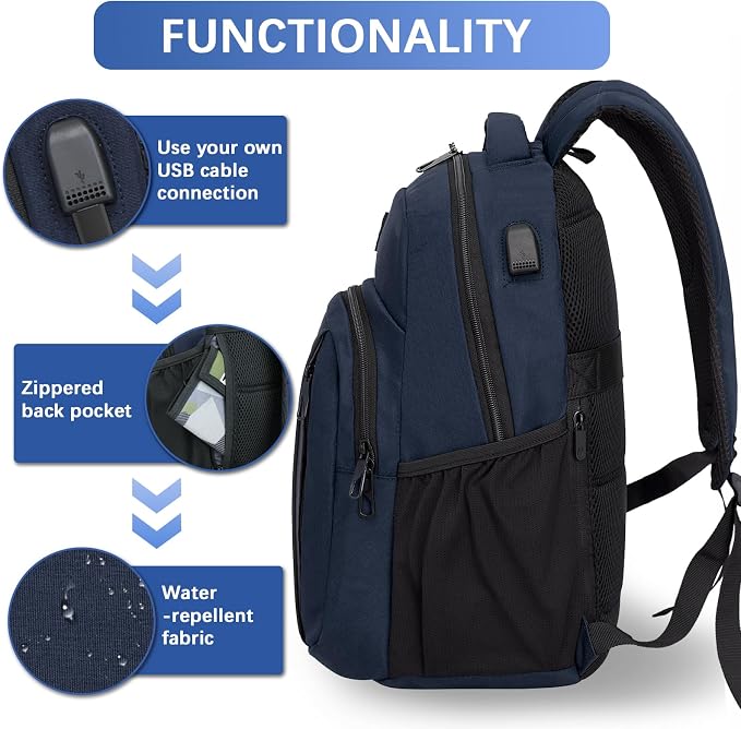 LARIPOP Travel Laptop Backpack, 15.6 Inch Business Laptop backpack - Image 3