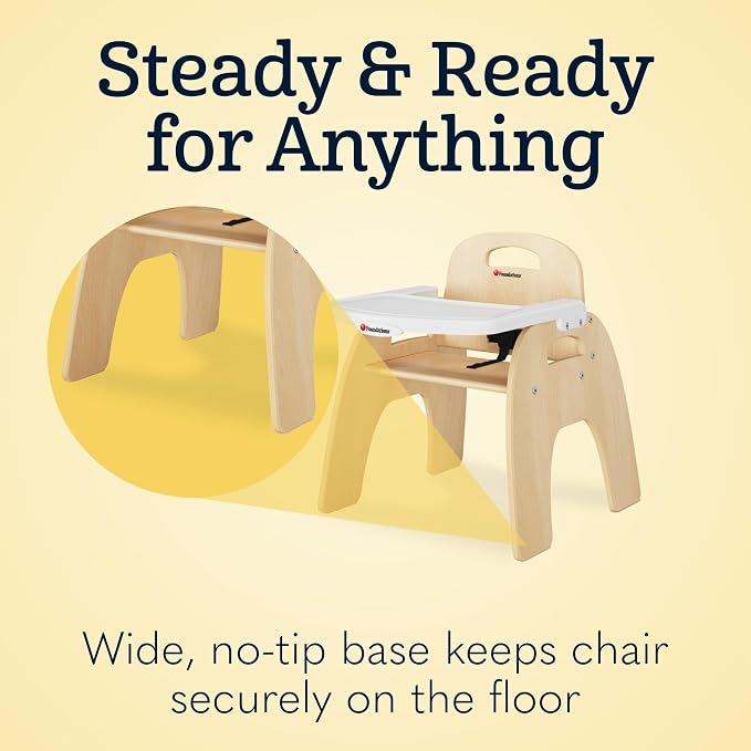 Foundations Easy Serve 9" Wood Feeding Chair - Image 8