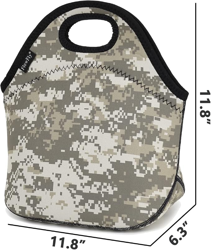 FlowFly Neoprene Lunch Tote Insulated Thermal Reusable Lunch Bag Box - Image 3
