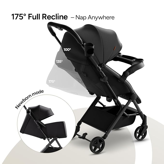 Mompush Lithe V2 Lightweight Travel Stroller, Compact Foldable Baby Stroller - Image 5