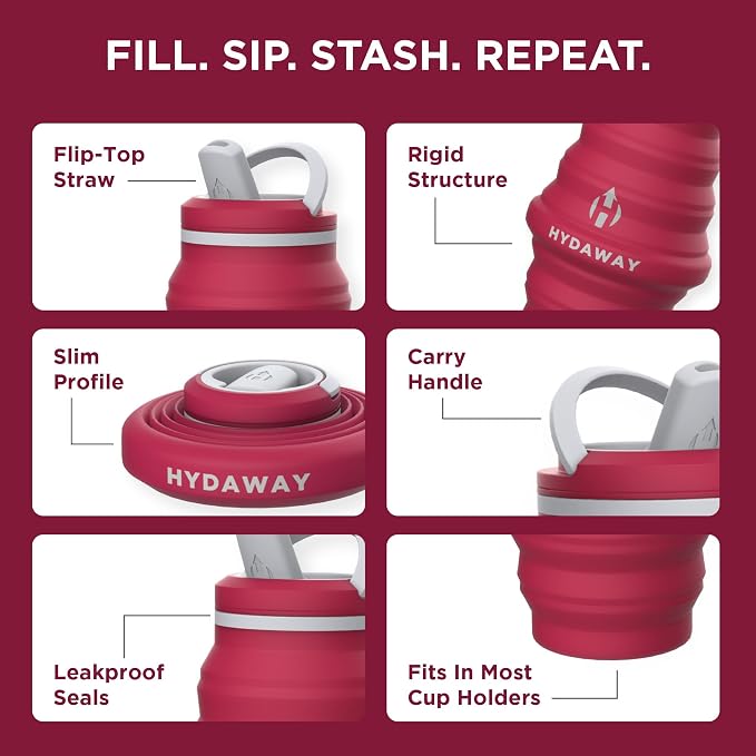 HYDAWAY 25oz Collapsible Water Bottle - Image 4