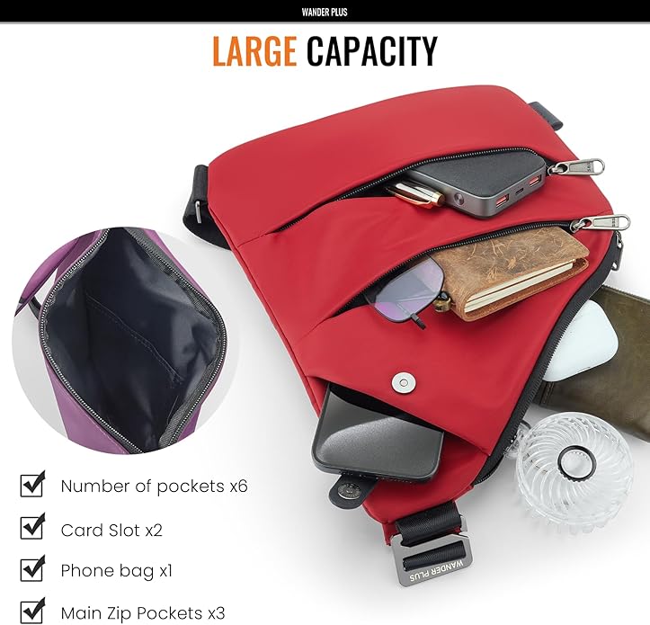 WANDER PLUS® Anti Theft Crossbody Travel Bag - Image 5