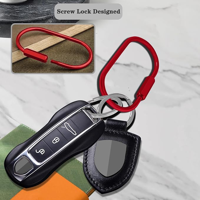 Key Chain, Brass Key Rings 2 Pack Screw Lock Key Organizer - Image 3