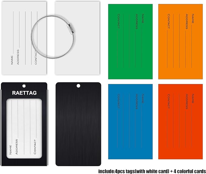 Luggage Tags Metal Suitcase Tags Travel Bag ID Identifier Luggage Tag - Image 3