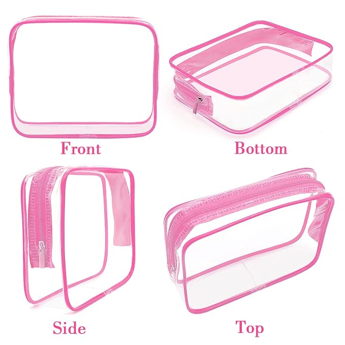 APREUTY Clear Makeup Bags, TSA Approved 6 Pcs Cosmetic Makeup Bags Set Clear PVC - Image 9
