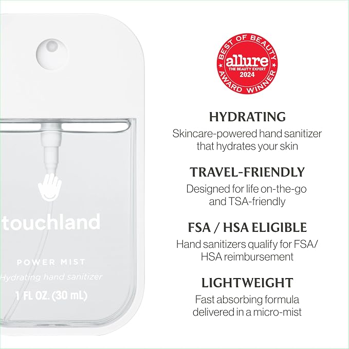 Touchland Power Mist Hydrating Hand Sanitizer Spray, DYE FREE Trio Set - Image 6