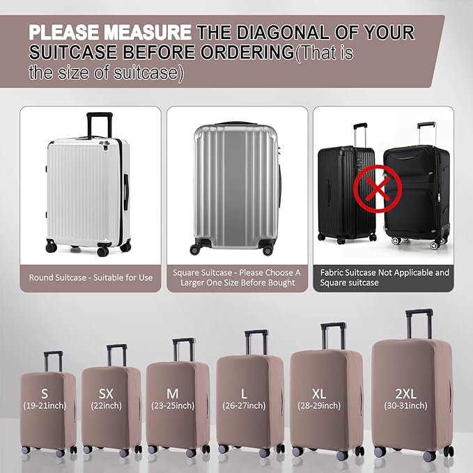 Travel Luggage Cover Suitcase Protector Scratch-Resistant Fit 19-31 Inch - Image 4