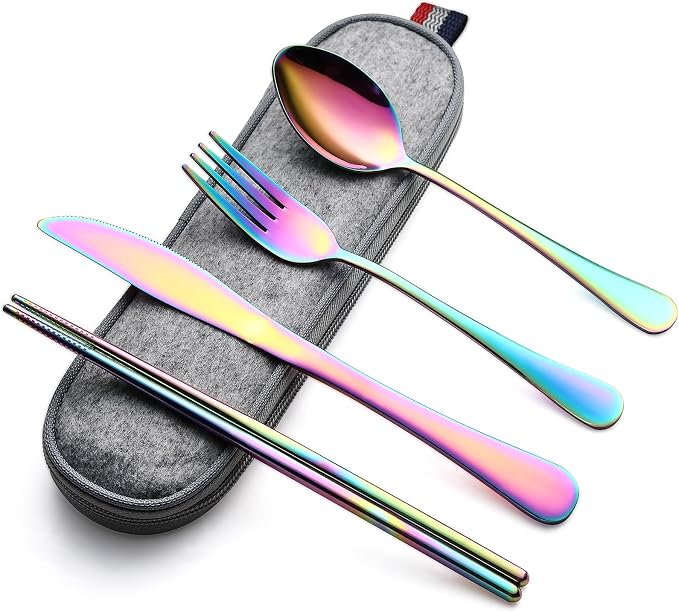 DEVICO Camping Utensils, Portable Travel Utensils by DEVICO