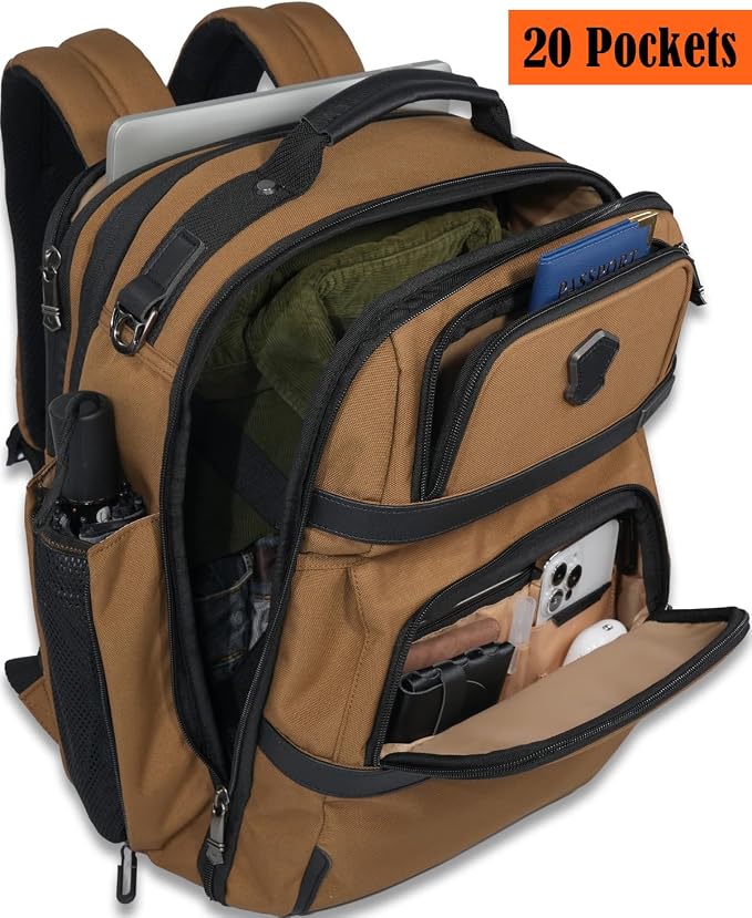 WELKINLAND 20-Pockets Travel Backpack, Carry-On luggage backpacks, 16-Inch - Image 4