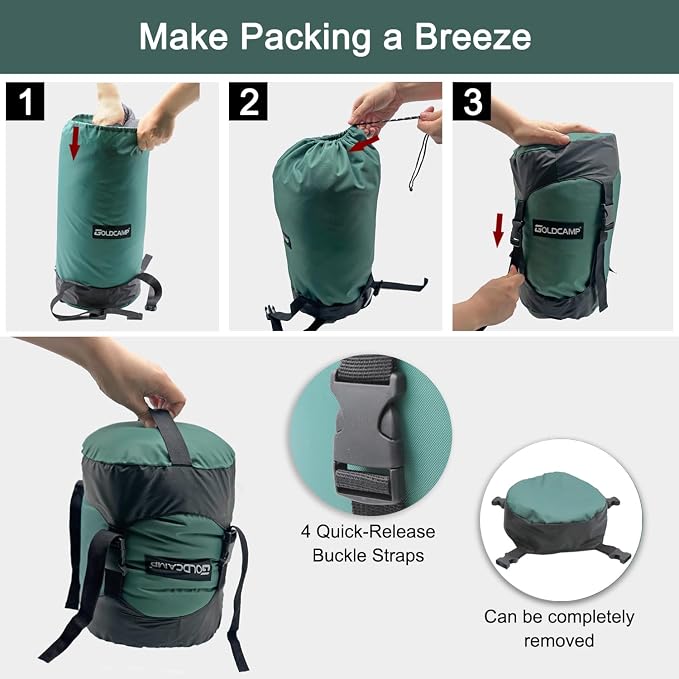 GOLDCAMP Compression Sack for Sleeping Bag Store Ultralight Sleeping Bag - Image 6