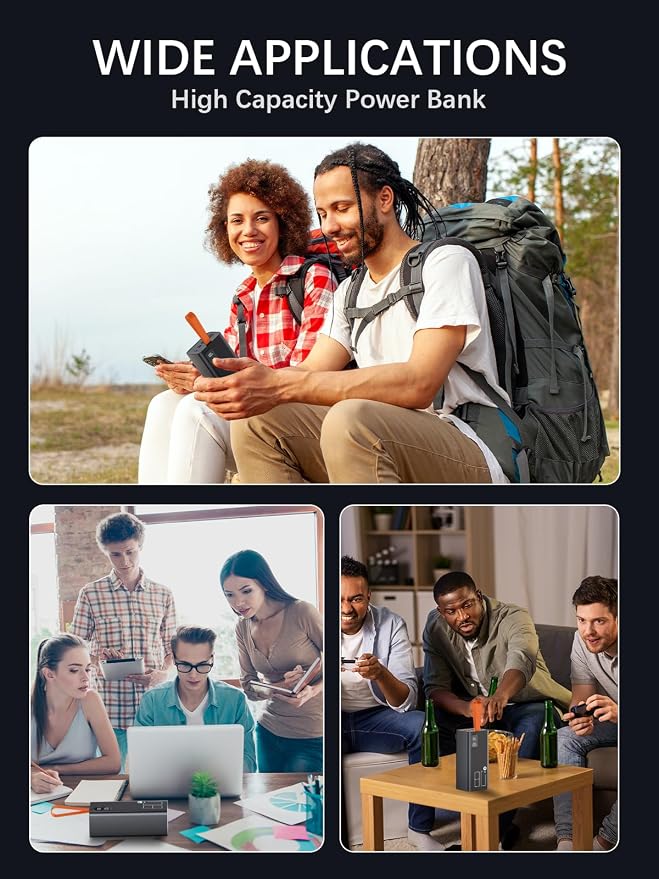80000mAh Power Bank Fast Charging, 30W PD & QC 3.0 High Capacity Portable - Image 7