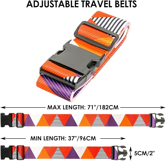 Adjustable Travel Luggage Strap Suitcase Belt Travel Bag Accessories 1.96 in W - Image 2