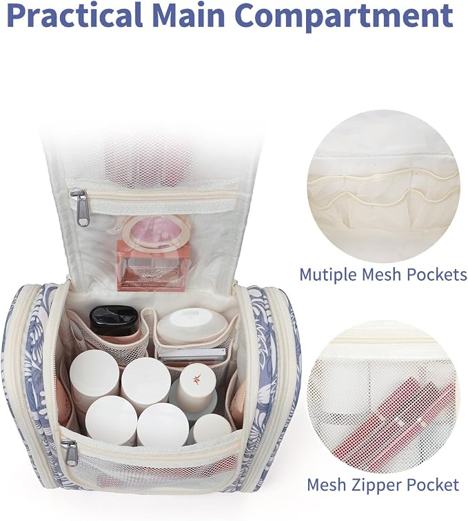 Narwey Small Hanging Toiletry Bag Women Travel Makeup Bag Organizer Toiletries - Image 3