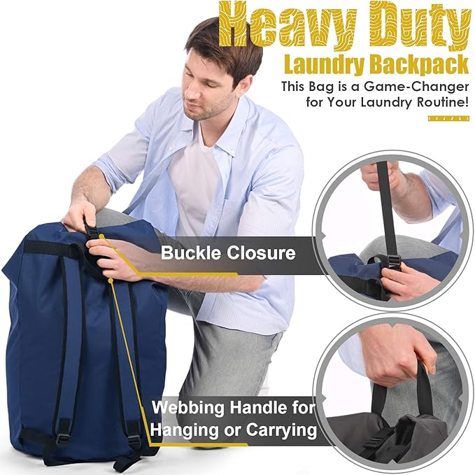 Laundry Bag Backpack Extra Large, 115L Laundry Backpack - Image 4
