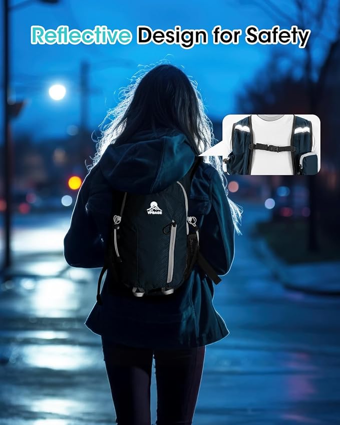 Small Hiking Backpack with Front Phone Holder, Packable Back pack with Chest - Image 8