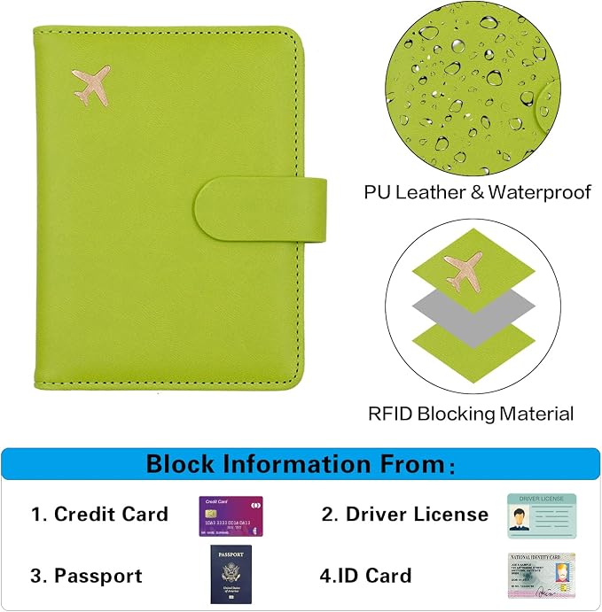 Melsbrinna Premium Leather Passport Holder Covers Case, Waterproof Rfid - Image 3