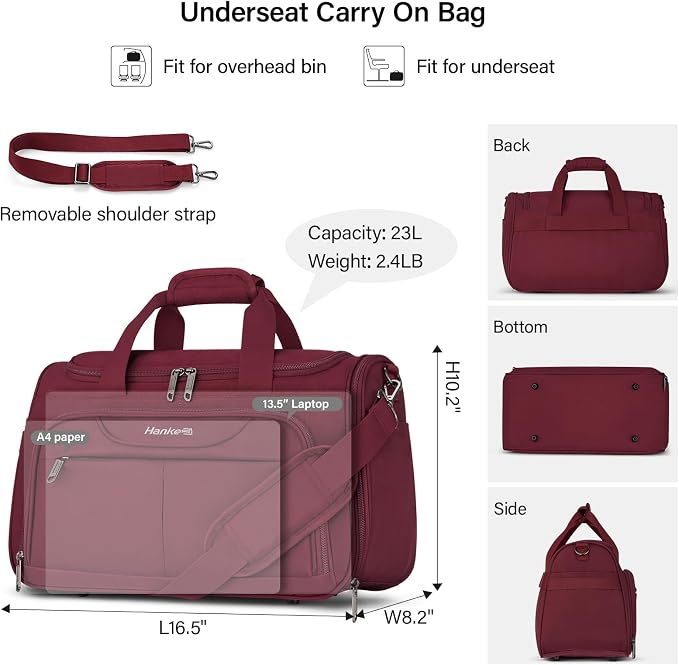 Hanke Underseat Carry On luggage Bags - Image 2
