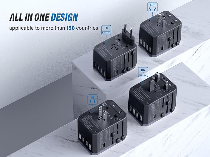 EPICKA Universal Travel Adapter, European Travel Plug Adapter - Image 4