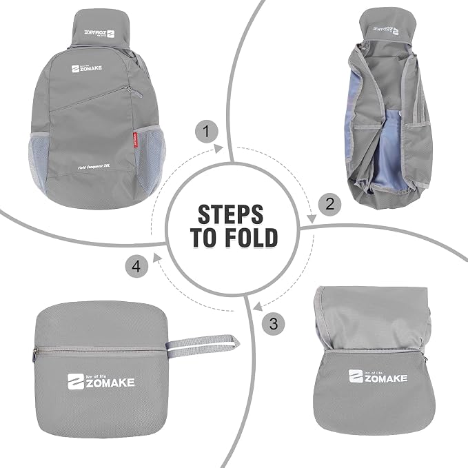 ZOMAKE Lightweight Packable Backpack 20L, Foldable Backpacks Small Daypack - Image 6