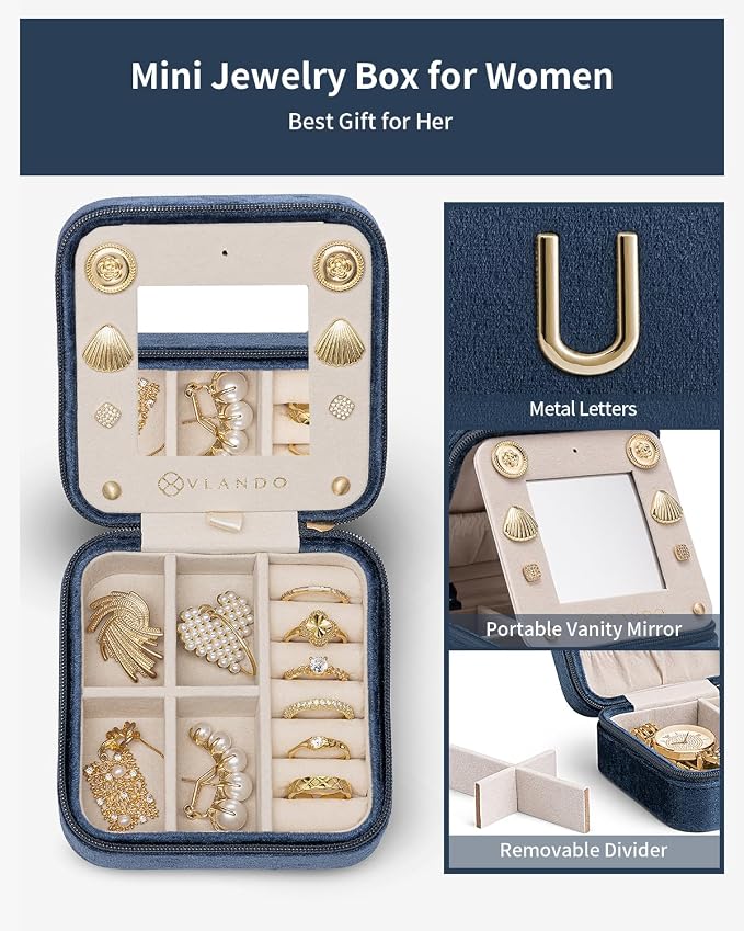 Vlando Mom Gifts for Women, Travel Jewelry Case for Mother Gifts, Travel Gifts - Image 3
