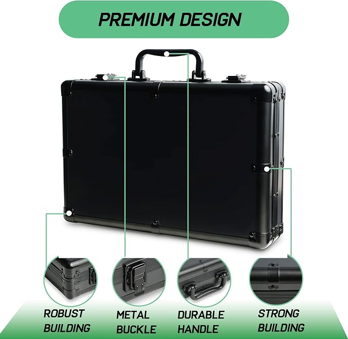 10 slots Aluminum watch case, Hard Deluxe watch storage organizer box - Image 5