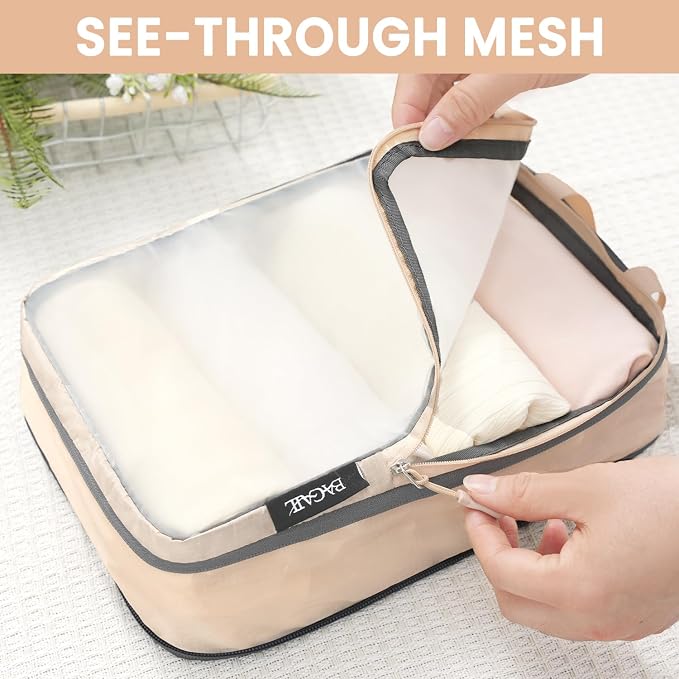 BAGAIL 6 Set Ultralight Compression Packing Cubes Packing Organizer - Image 3