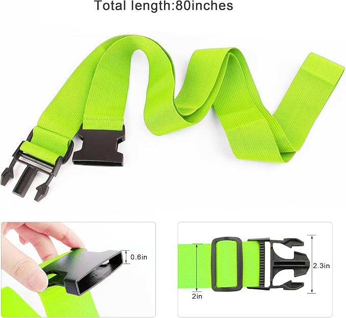 4Pcs Luggage Straps for Suitcase Travel Accessories TSA Approved, 80In Long - Image 3