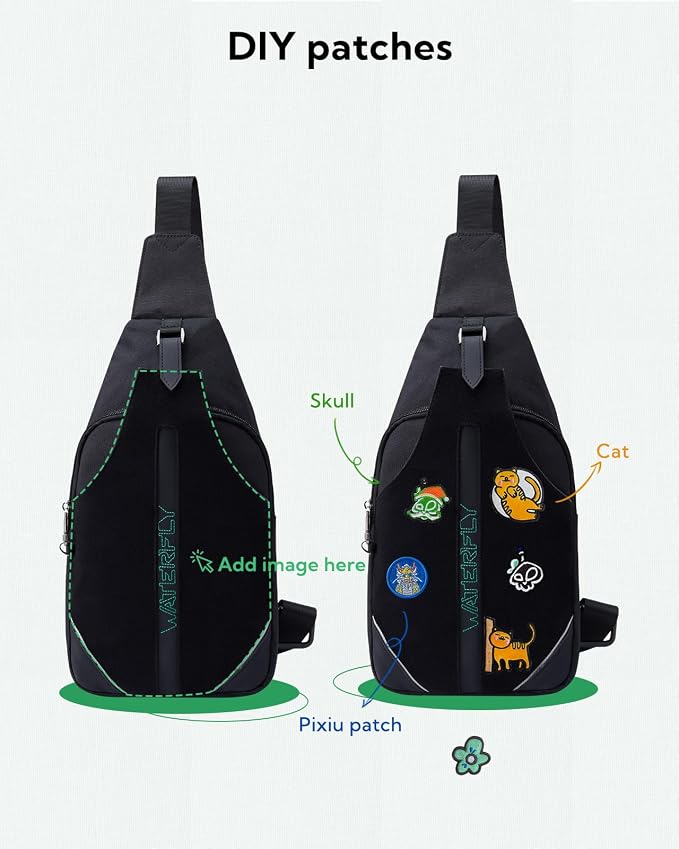 WATERFLY Small Crossbody Sling Backpack Anti Theft Backpack - Image 3