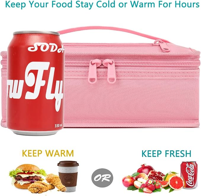 FlowFly Small Insulated Lunch box Portable Soft Bag Mini Cooler Thermal Meal - Image 3