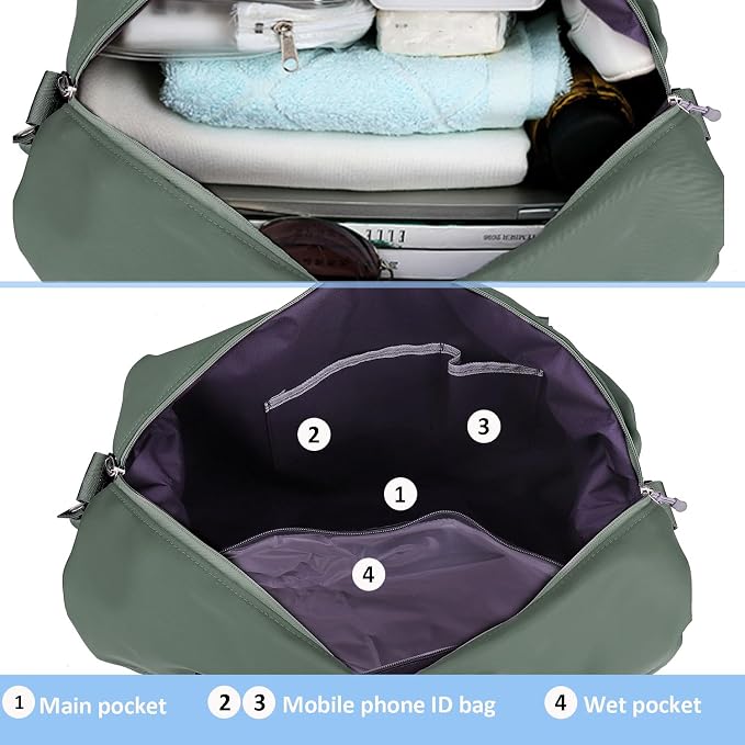 Travel Duffle Bag, Waterproof Sport Tote Gym Bag - Image 6
