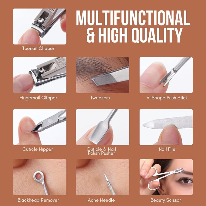 FAMILIFE Manicure Set, Nail Clippers Pedicure Tool, Nail Kit - Image 3