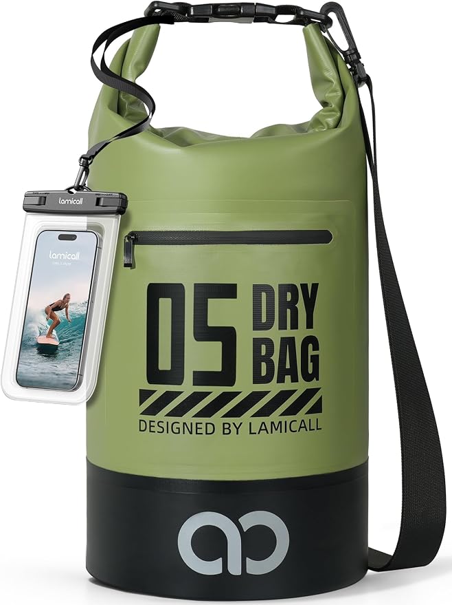 Lamicall Dry Bag Waterproof Backpack - 5L/10L/20L/30L/40L Roll Top Waterproof by Lamicall