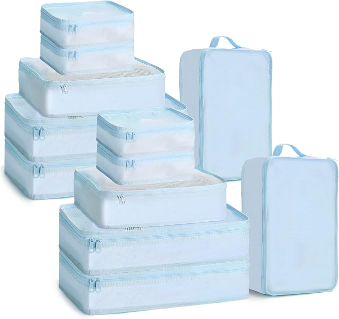 Reginary 6 Set Travel Packing Cubes Luggage Organizer Set Lightweight Suitcase by Reginary