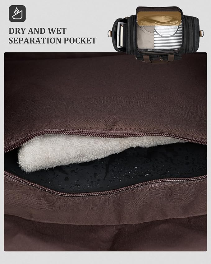 Gonex Canvas Duffle Bag for Travel, Expandable Water Resistant 50L Carry on - Image 3