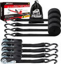 XSTRAP STANDARD Ratchet Tie Down Straps 4 Pk 10 Ft- 300 Lbs Load Cap- 900 Lbs by XSTRAPSTANDARD